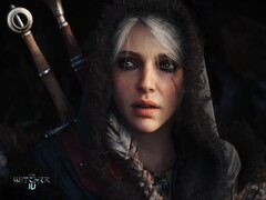 The Witcher 4: Ciri közeli promóciós képe, háttérben két karddal