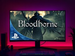 A Bloodborne PC-s verziója a játék monitorján (Kép forrása: Sony PlayStation szerkesztve)