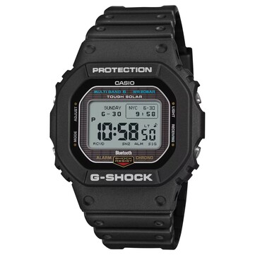 Casio G-Shock GW-BX5600-1A1 digitális karóra fekete műanyag tokban és szíjjal, kontrasztos negatív MIP kijelzővel.