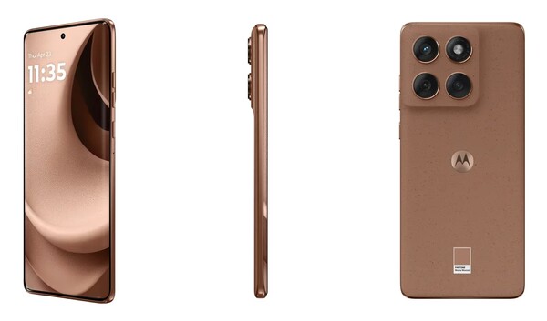 Az Edge 60 Fusion Pantone Mocha Mousse színben kapható Európában. (Képforrások: Motorola)