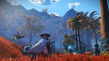 Egy bolygót ábrázoló kép a No Man's Sky-ban.