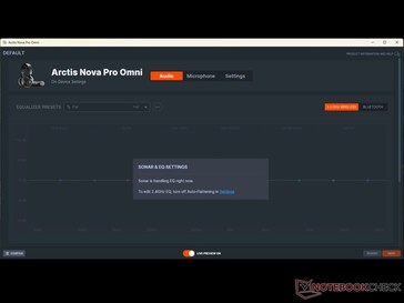 A SteelSeries Engine átadja az irányítást a Sonar-nak.