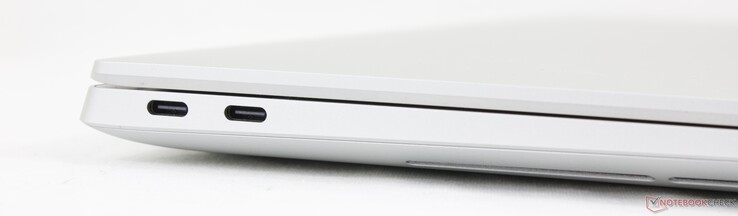 Balra: 2x USB-C Thunderbolt 4 / DisplayPort 2.1 + Power Delivery