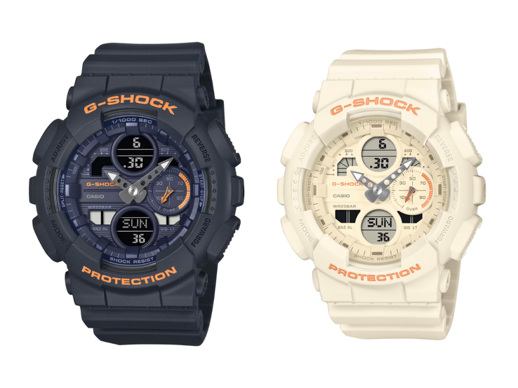 A Casio G-Shock GMA-S140-2A (balra) és GMA-S140-7A (jobbra) órák. (Kép forrása: Casio)