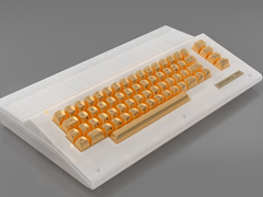 A még megjelenés előtt álló Slimline Commodore 64C Ultimate Founders Edition renderelt képe