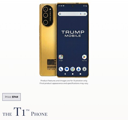 A Trump T1 jelenleg 749 dollárért szerepel a Trump Mobile weboldalán