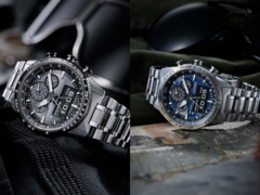 A bal oldalon a Citizen Promaster Sky JV2006-55H óra, a jobb oldalon pedig a Citizen Promaster Sky JV2000-51L óra látható (a képen). (Kép forrása: Chrono24/Citizen)