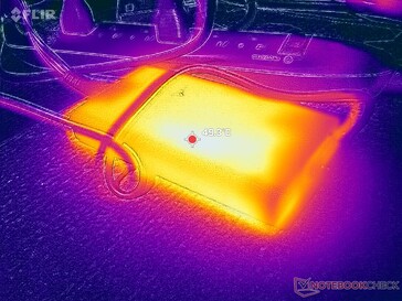 A hálózati adapter 50 C fölé emelkedik igényes terhelések esetén