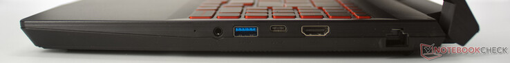 3.5-mm audio port, USB-A 3.2 (5 Gbit/s), USB-C 3.2 (5 Gbit/s), HDMI 2.0 (4K UHD up to 60 Hz), RJ-45 (LAN)