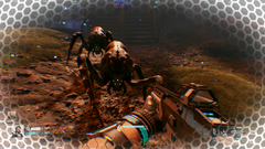 StarRupture screenshot mutatja a játékos harcol egy idegen ellenséggel