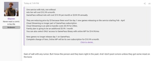 Az Xbox Game Pass-szal kapcsolatos kiszivárgott változások megjelenítése