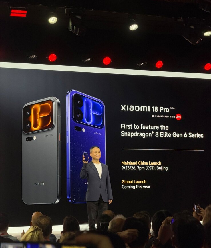 A Snapdragon Summit során a Xiaomi megerősítette, hogy idén világszerte piacra dobja a Xiaomi 18 Pro modellt.