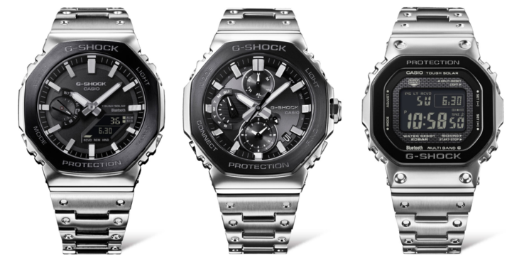 Balról jobbra: a Casio G-Shock GM-B2100BT-1A, GMC-B2100BT-1A és GMW-B5000BT-1 órák. (Kép forrása: Casioblog)
