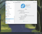 A Fedora Linuxot futtató asztali környezet képen.