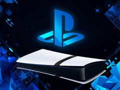 Banner PS5 Pro konzolhoz megjelenített PlayStation logóval