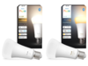 A Philips Hue A67 E27 White (balra) és White ambiance (jobbra) 1600 okosizzó. (Kép forrása: Philips Hue)