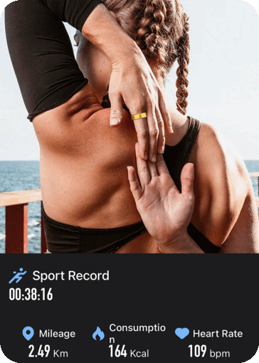 A Qring Titan Pro intelligens gyűrű rögzíti a megtett lépéseket, az elégetett kalóriákat, valamint az aktívan eltöltött időt (Kép forrása: Qring)