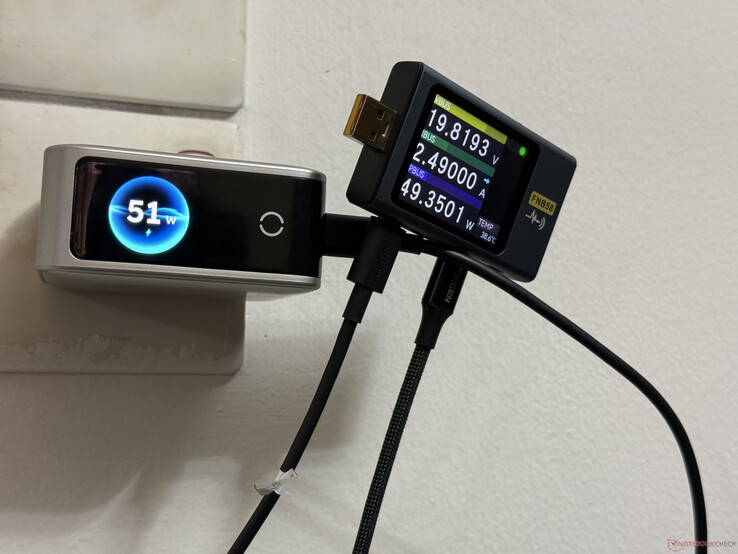 Az Ugreen Nexode Pro 160 W teljesítményének összehasonlítása a mérőműszer és az USB-tesztelő segítségével