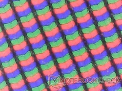 Matt RGB szubpixel tömb. A kijelző kissé szemcsésebb, mint a legtöbb fényes alternatíva