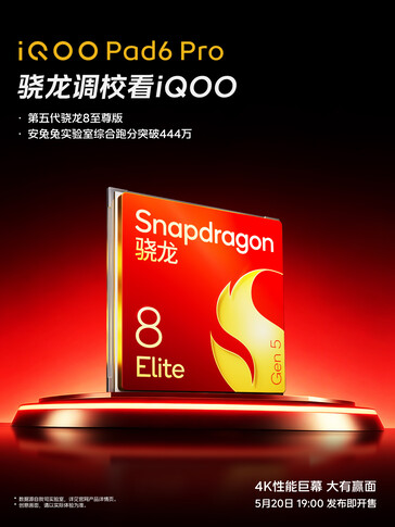 A Pad 6 Pro zászlóshajó Snapdragon lapkakészletet használ.