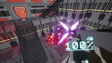 A képen: Egy játékmenetet bemutató képernyőkép a Cyberfrags '69-ből.