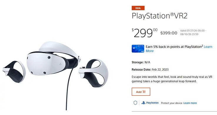 A PSVR 2 100 dolláros kedvezménnyel szerepel a listán. 