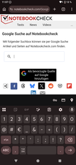 Sony Xperia 1 VIII billentyűzet-teszt