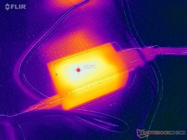 Az AC-adapter hőmérséklete meghaladja a 42 °C-ot, ha nagy terhelés mellett működik