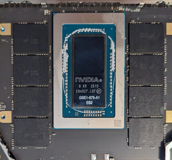 Az Nvidia RTX Spark lapkakészletének közelképe.