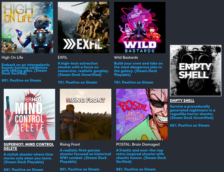 A csomagban található összes játék (Kép forrása: Humble Bundle)