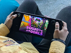 A „Squad Goals” csomag érvényessége 2026. július 31-én lejár. A képen: egy Steam Deck a csomag borítóképével.