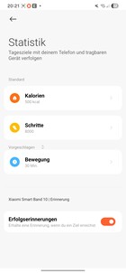 Xiaomi Smart Band 10 Tevékenység
