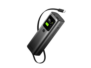 A Sharge Retractable 165 power bank 27,56 hüvelykes behúzható USB-C kábellel rendelkezik. (Kép forrása: Sharge)
