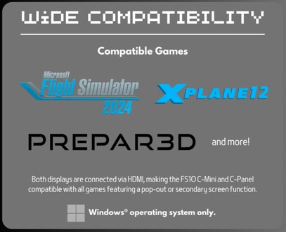 Ezek a kijelzők állítólag kompatibilisek a különböző repülésszimulátorokkal