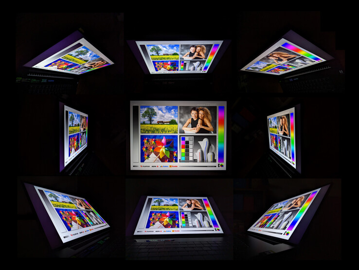 A széles mini-LED betekintési szögek nem mutatják az IPS kontrasztromlását vagy az OLED szivárványhatását a stabilabb színek érdekében