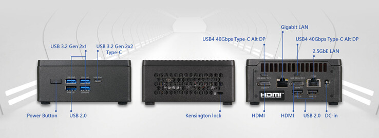 A mini PC portjai (Kép forrása: ECS)