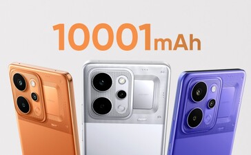 A(z) Realme P4 Power 5G hatalmas, 10 001 mAh kapacitású akkumulátorral rendelkezik (Kép forrása: Realme)