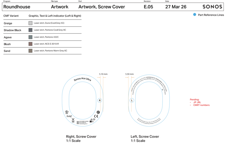 A Sonos Ace Ultra FCC-bejelentése.