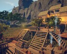 Egy kép, amely a Survival: Fountain of Youth című játékban szereplő épületet ábrázolja, amely jelenleg a Steam-en kapható.