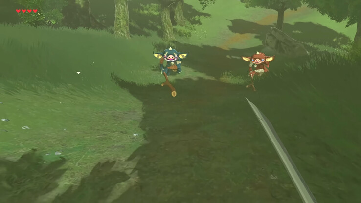 A Breath of the Wild BetterVR mod továbbra is támogatja az első személyű harcot, beleértve a BOTW jellegzetes pajzs hárításait is. (Kép forrása: Crementif)