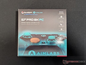 A GameSir G7 Pro Aimlabs Edition vezérlő kiskereskedelmi csomagolása.