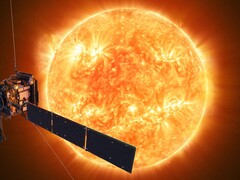 A Solar Orbiter által a Napról készített felvétel (Kép forrása: ESA; kivágva)