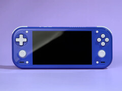 Az RG 55G1 kialakítása a Switch Lite-re emlékeztet. A képen: az Indigo színű kézi játékkonzol.