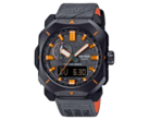A Casio Pro Trek PRW-6900TFS sorozat (a képen) sötétszürke tokkal és számlapokkal rendelkezik, amelyeket narancssárga indexek és mutatók hangsúlyoznak. (Kép forrása: @morgan_gshock az Instagramon)