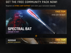 A Dying Light képernyőmentése: The Beast a Spectral Bat és a Hussar Artifact Machete (kép forrása: Techland)