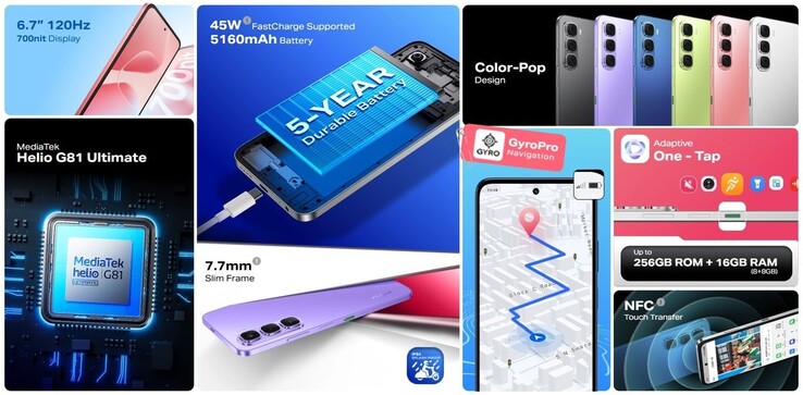 Az Infinix Hot 60i főbb jellemzői (Kép forrása: Infinix)