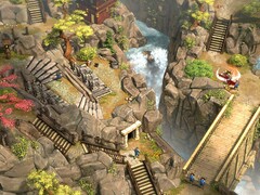 Egy kép, amely a Shadow Tactics: Blades of the Shogun egyik helyszínét mutatja be, most 90%-os kedvezménnyel a Steamen.