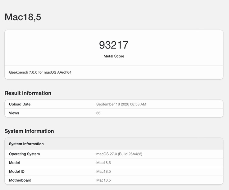 A Geekbench-listák lenyűgöző teljesítményt mutatnak az Apple 12-magos M6 GPU-ja esetében