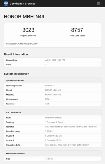 (Kép forrása: Geekbench)