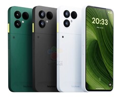 A Fairphone 6 a hírek szerint három színben lesz kapható, köztük Forest Green és Cloud White színekben. (Kép forrása: Winfuture)